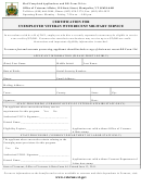 Form For Certification For Unemployed Veteran With Recent Military Service