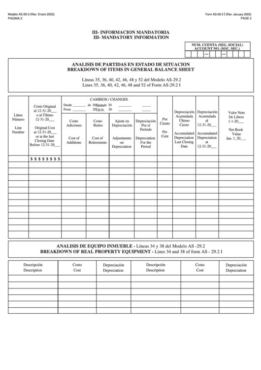 Form As-29-3 I - Iii- Mandatory Information Printable pdf
