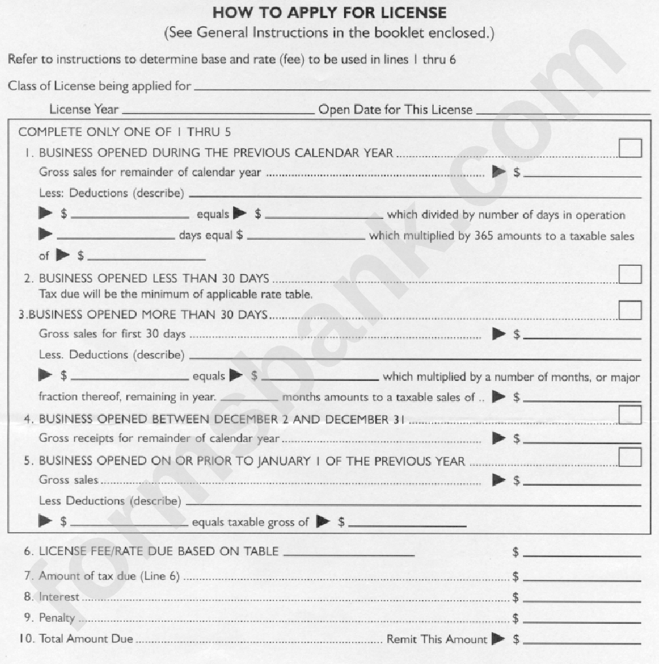 Application For Occupational License Form Louisiana