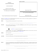 Form Mlpa-12 - Application For Certificate Of Authority To Transact Business