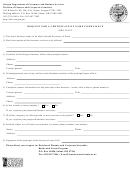 Request For A Certificate Of Name Compliance - Oregon Department Of Consumer And Business Services