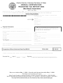 Annual Corporation Franchise Tax Report Form (non-stock Corporation) - Arkansas Secretary Of State - 2008