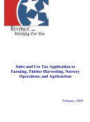 Form Rv-f1308401 - Application For Registration Agricultural Sales And Use Tax Certificate Of Exemption - 2009