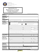 Fillable Application For Registration Of Foreign Limited Partnership Form - 2008 Printable pdf