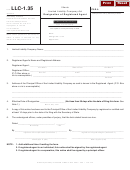 Form Llc-1.35 - Resignation Of Registered Agent - 2010