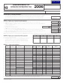 Form 10 - Underpayment Of Oregon Estimated Tax - 2006