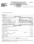 Net Profits License Fee Return Form - License Fee Administrator - City Of Harrodsburg