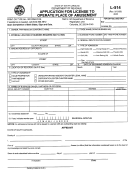 Form L-514 - Application For License To Operate Place Of Amusement 2000