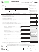 Fillable Form 20c - Corporation Income Tax Return - 2006 Printable pdf