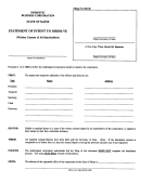 Form Mbca-11 - Statement Of Intent To Dissolve - 2000