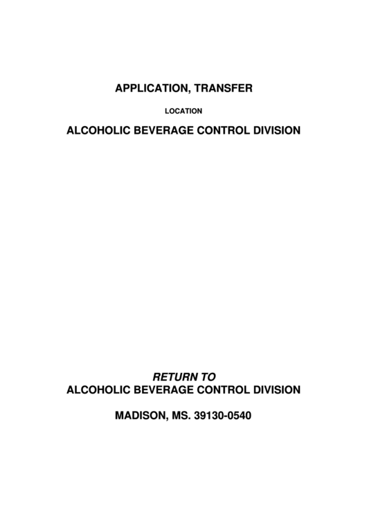 Instructions For Alcoholic Beverage Control Division Printable pdf
