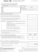 Form 140 - Wyoming Tax Return - Cigarette Wholesaler's Monthly Return
