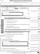 Form Cd-425 - Corporate Tax Credit Summary - 2005