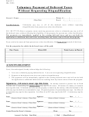 Form Av-3 - Voluntary Payment Of Deferred Taxes Without Requesting Disqualification