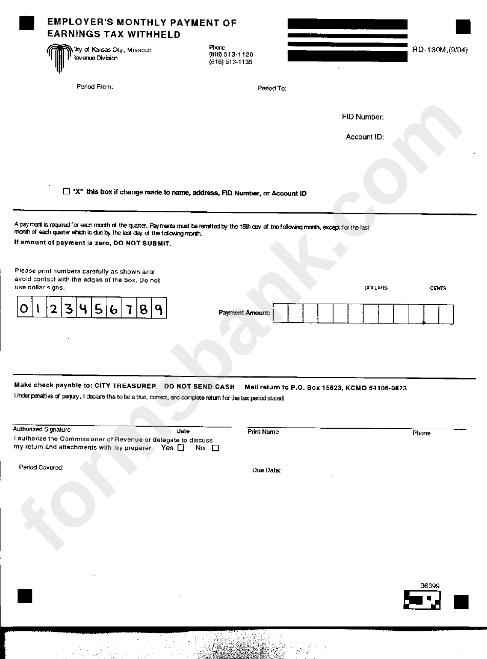 Form Rd-130m - Employer