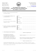 Form Una-1 - Statement Of Agent Of Process For Unincorporated Non-profit Association