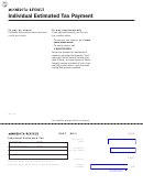 Form M14 - Individual Estimated Tax Payment - 2007
