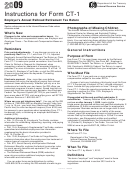 Instructions For Form Ct-1 (2009) - Internal Revenue Service Printable pdf