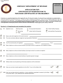 Form 62a370a - Application For Certificate Of Registration To Purchase Certificates Of Delinquency