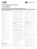 Instructions For Form 1120-Reit - 2006 Printable pdf