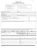Application For Personal Income Tax Refund Form