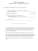 Hospitality Tax Reporting Form - Town Of Fort Mill