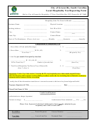 Local Hospitality Tax Reporting Form - City Of Greenville, South Carolina