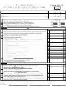 Form 538-h - Oklahoma Claim For Credit Or Refund Of Property Taxes - 1998