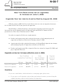 Form N-08-7 - Cigarette Excise Tax Increase - 2008