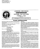 Instructions For Form L-1120 - Lansing, Michigan Corporation Income Tax Return