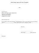 Chief Judge Approval Letter Template - Florida State Courts