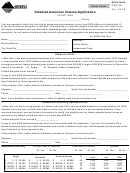 Form Ppb-8a- Disabled American Veteran Application - 2009