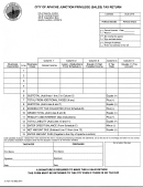 Aj Form 100 - City Of Apache Junction Privilege (sales) Tax Return - (may 2007)