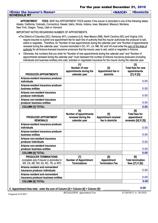 Fillable Schedule Rt - Section C - Wisconsin Related Entity Expenses Disclosure Statement Printable pdf
