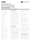 Instructions For Form 1120-ic-disc - 2004