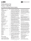 Instructions For Form 1120-Pc - 2004 Printable pdf