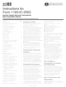 Instructions For Form 1120-ic-disc - 2002