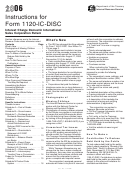 Instructions For Form 1120-Ic-Disc - 2006 Printable pdf