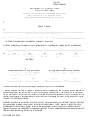 Form 260.100.3 - Request For Order Of Exemption
