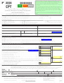Fillable Form Cpt - Alabama Business Privilege Tax Return And Annual Report - 2009 Printable pdf