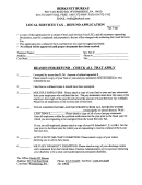 Local Services Tax Form - Refund Application