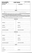 Cost Bond Form - State Of Tennessee