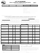 Return Of Business Tangible Personal Property Form - 2011 - City Of Richmond Printable pdf