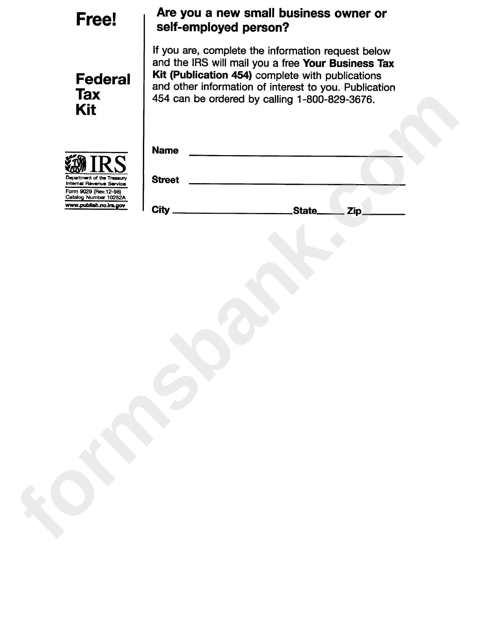 Federal Tax Kit Form