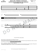 Form El101c - Maryland Combined Corporate Reporting Declaration For Business Electronic Filing