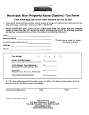 Municipal Non-property Sales (option) Tax Form - City Of Stanley