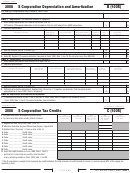 California Schedule B (100s) - S Corporation Depreciation And Amortization - 2008