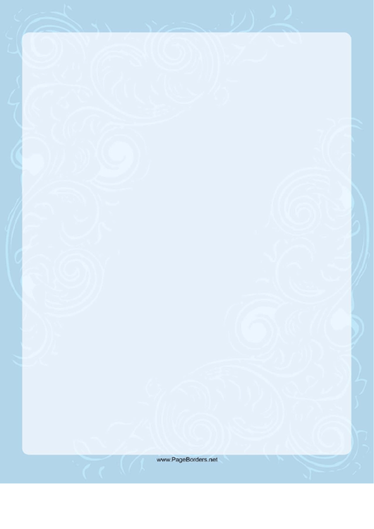 Fancy Blue Wave Border Template Printable pdf