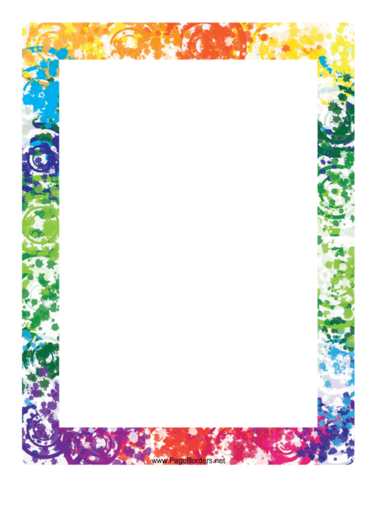 Colorful Border Template Printable pdf