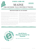 Instructions For Maine Franchise Tax Form 1120b-me
